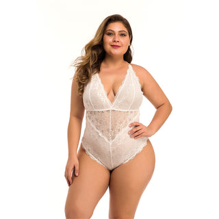 Plus Size Lace Mesh Lingerie bodysuit
