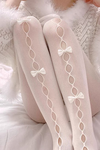 One-size Bow Thin Pantyhose Stockings