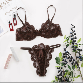 Ladies Underwire Lace Lingerie Suit