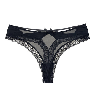 Ice Silk Sexy Lace Cross-wrapped Temptation Light Luxury Low Waist T Pants