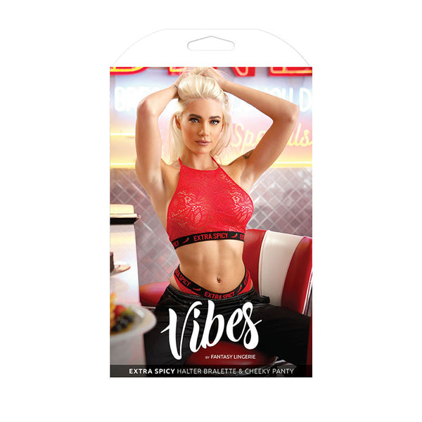 VIBES EXTRA SPICY Halter Bralette & Cheeky Panty